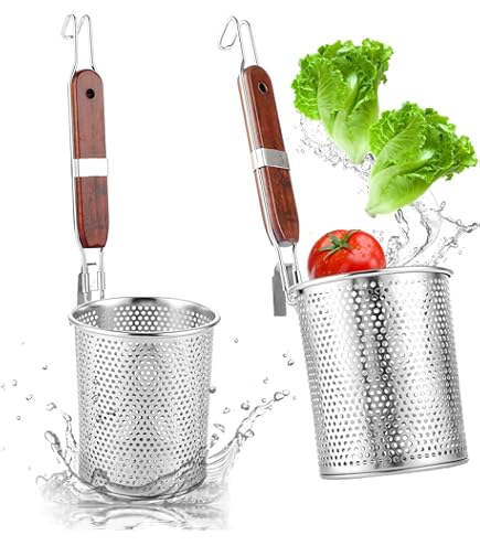 Hemoton Panier De Cuisson En Acier Inoxydable Pour Friteuse Et Nouilles