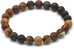 Miracles Minéraux Bracelet perle ronde 8 mm, pierre naturelle, création artisanale française, plus de 80 choix