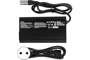Accessoire de Remplacement pour Chargeur de Batterie pour Fauteuil Roulant 24V 8A, Chargeur de Batterie avec Connecteur XLR à 3 Broches pour Scooters électriques, 110-240V(EU)