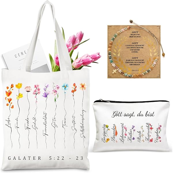 Inspirierende Make-up-Tasche Mit Bibelvers – Geräumig, Robust, Ideal Als Geschenk Für Christliche Frauen