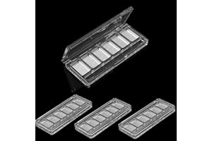 Palette Fards Vide Paupières Maquillage - 6 Emplacements en Plastique Transparent pour Fard Paupières, Rouge Lèvres Ou Joues et Poudre, avec Plateau Distributeur Aluminium