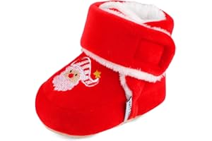 MK MATT KEELY Matt Keely Baby Boys Girls Cartoon Anti Slip Soft Sole Thick Slipper Booties Infant Crib Shoes for Toddler Crawler Winter Boots with Plush Lining