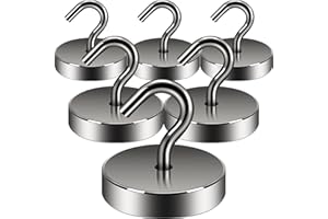 Neosmuk Magnethaken,40kg Magnet Haken Extra Stark für Spind Organizer,Neodym Magnete,Haken Magnetisch Sehr Stark für Werkstatteinrichtung,Heckzelt,Grill,Kleiderhaken,Rotguss