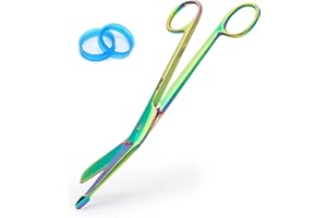 AFTREN Lister Professional Bandage Scissors Safety Bandage and Trauma Shears Stainless Steel First Aid Medical Scissors Home Care and Nursing (Green 6.6 inch)