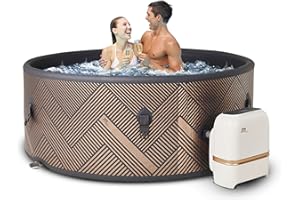 MIWEBA MSPA D-TE06 Tekapo 6 Person Portable Square Hot Tub Bubble Inflatable Spa (Latest 2018 Model), Black