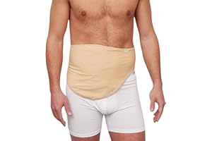 SIIL Ceinture de stomie beige pour homme et femme, housse de sac de stomie pour colostomie, iléostomie et urostomie, compatible avec Convatec Coloplast Hollister et autres sacs de stomie, ceinture de