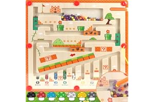 Knoiuao Labyrinthe Magnetique Enfant,Jeu Labyrinthe Magnetique Enfant,Labyrinthe Magnetique Jeux Montessori,Couleurs et des Chiffres,Jeu de Motricité et de Réflexion pour Les Enfants de 2-9 Ans