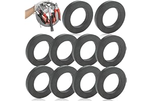 Leikurvo Magneti ad anello, Ø 45 mm x 22 mm x 8 mm, magnete ad anello in ferrite con foro, anello magnetico, resistente, con foro per industria, fai da te, progetti scientifici