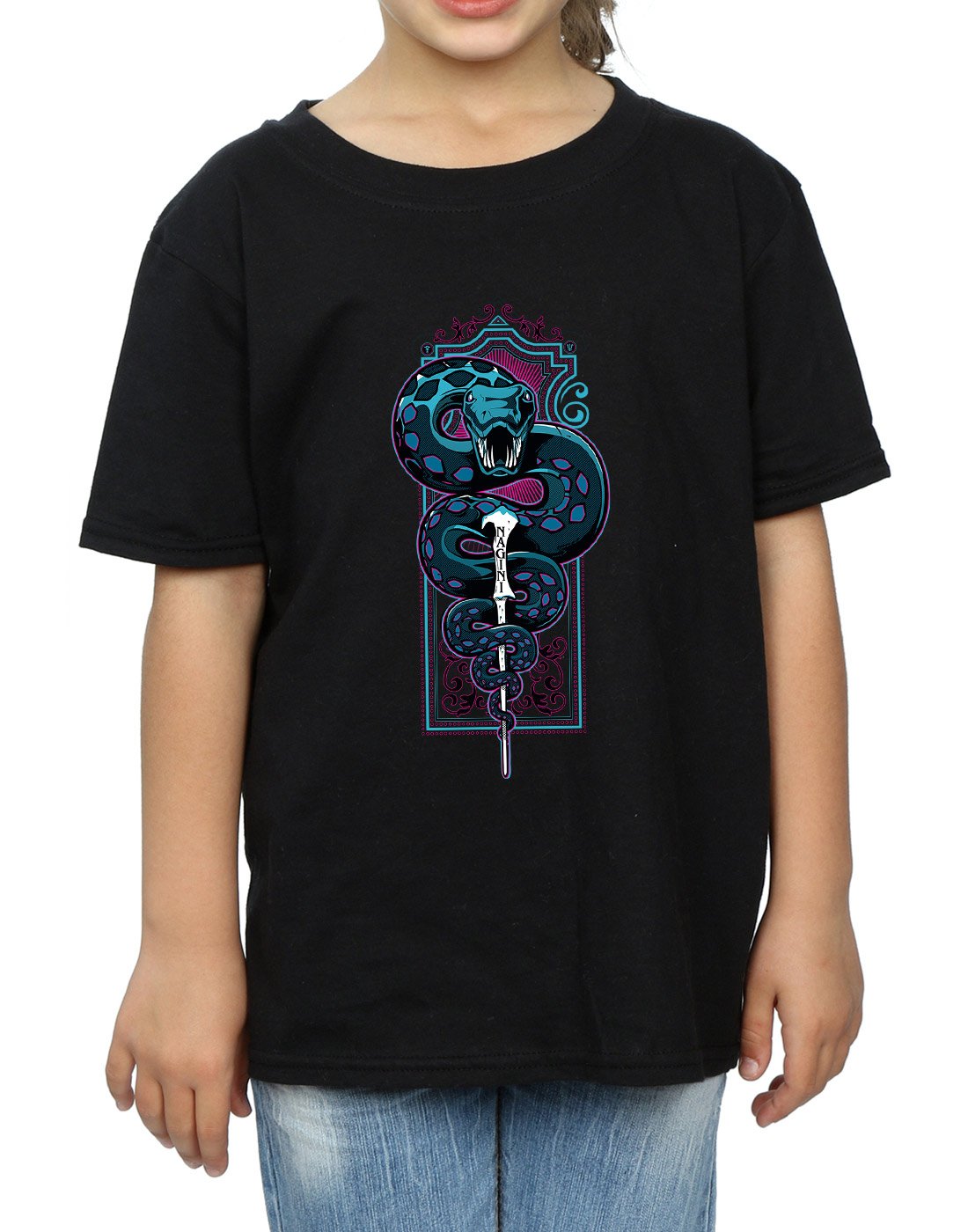 Absolute-Cult-Harry-Potter-Mdchen-Neon-Nagini-T-Shirt