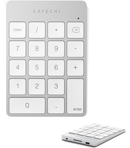 Pavé Numérique Pour Portable Pavé Numérique Sans Fil Mini – 2.4G USB, 18 Touches, Ergonomique, Portable (blanc) | Pour PC, Ordinateur Portable Clavier Souris Mac
