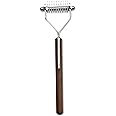 Mars Coat King Blunt Dematting Undercoat Grooming Rake Stripper Tool for Dogs and Cats, Stainless Steel with Wooden Handle, Made in Germany, 12-Blade