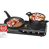 TZS First Austria Infrarot Keramik-Herdplatte doppelt | ALLE Topfarten | Doppelkochplatte 19cm / 16,5cm | Kochfeld für Umzug,