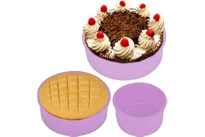 VAMAJOO Stampo in Silicone per Dolci 3Pcs - Stampi in Silicone - Stampo Silicone Torta - Stampo Torta 20cm - Tortiera in Silicone per Dolci - Stampi Silicone Dolci - Stampi in Silicone per Torte -Stampo Dolci