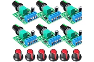Gebildet 6pcs PWM Contrôleur de Vitesse de Moteur Basse Tension DC 1.8V/3V/5V/6V/12V 2A 1803BK 1803B Interrupteur de Pilote Réglable avec Bouton de Contrôle de Vitesse