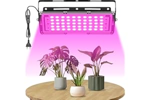 OGVDOE LED Grow Lampe, BW50 Pflanzenlampe LED Vollspektrum mit UV IR Doppelschalter Pflanzenlicht für Zimmerpflanzen, Gemüse, Blume (B)