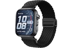 Compatible with Huawei Watch Fit 5 Pro Strap/Fit 4 Pro/Fit 5/4/3 Nylon Bands Adjustable Elastic Strap for Huawe Fit 3/4/5/4Pro/5Pro Sport Straps with Magnetic Buckle