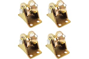 NEWTIC 4 Pièces Poulie de Levage Mouflage, Roulette à Rainure en V, Roulette de Levage, Roue Gorge Poulies Cable pour Cordes Rail Portail Coulissan