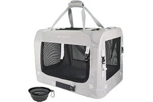 Petseek Transporttasche für Katzen, weich, faltbar, für kleine und mittelgroße Hunde, 61 x 41,9 x 40,6 cm, für Reisen, zusammenklappbar, belüftet, Komfortables Design, tragbar