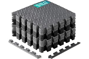 Yes4All 30x30 cm Up to 36 Sq.ft Set 6/12/30 EVA Foam Floor Tiles, Interlocking Floor Mat, Gym, Garage, Swimming Pool, Outdoor, Hot Tub, Tent, Camping, Playpen, Dog
