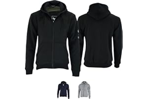 ‎BULLDT BULLDT Herren Motorrad Hoodie mit Protektoren 100% Aramid schutz Kapuzenpullover motorradhoodie Motorradjacke Schutzjacke