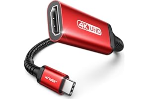 JSAUX Adapter USB C na HDMI 4K przy 60 Hz, Thunderbolt 3/4 na HDMI adapter kompatybilny z iPhone 15 Pro Max/15 Pro/15 Plus/15, Macbook, iPad, iMac, Samsung S23/S22/S21/S10/S9 Note 10 Dell XPS 15/13