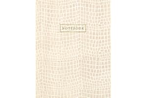 Notebook: Tan Cream Color Alligator Skin Style - Embossed Style Lettering - Softcover | 150 College-ruled Pages | 8.5 x 11 size (Leather Style Collection - Journal, Notebook, Diary, Composition Book)