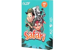 Glop Safari – kortspel för barn och familjer från 6 år, 2–6 spelare, snabba rundor (10–15 min), kompakt resespel, presentidé