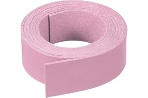 ‎PATIKIL PATIKIL 20mm x 1m Lederband Flach, 1.5mm Dick Breit Lederriemen Flaches Wildleder Lederbänder für DIY Zubehör Haustierhalsbänder Gitarrengürtel Halskette Armband, 1 Stück Rosa