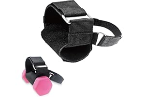 FADCAER Tibialis - Cinghia per sollevamento pesi per manubri, cinghia per piedi, per allenare i muscoli delle gambe, per allenamento della forza, non scivola, regolabile con anelli quadrati