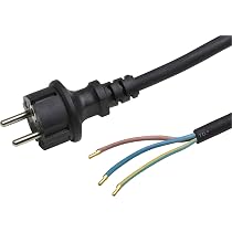 Gummikabel Mit Konturenstecker 1,5m – H07RN-F 3x1mm², ölbeständig IP44