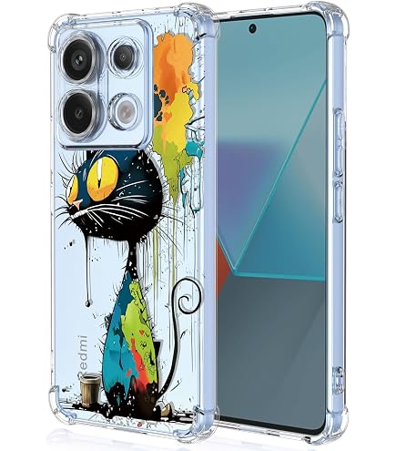 YUXING Handyhülle Für Xiaomi Redmi Note 13 Pro+ 5G – Ultradünn, Stoßfest, Mit Blumen/Tier-Graffiti-Design (Kitten)