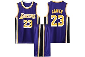 WEOPLKIN Tenue Basket Enfant Garcon, Tenue Complète Basketball Garçon/Fille/Homme, Maillot de Basket et Short