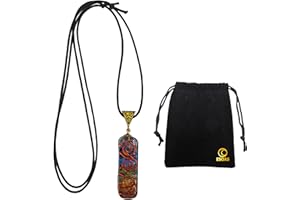 ESOAS Pendentif Orgonite 7 Chakra, Orgone en Pierres Naturelles Véritables et Résine, Générateur Accumulateurs d’Energie, Protection Yoga et Méditation