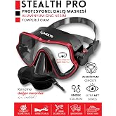 MOLYS STEALTH PRO AL&Uuml;MİNYUM DALIŞ MASKESİ + ANTI FOG (BUĞU &Ouml;NLEYİCİ FİLM) + EVA KORUYUCU TAŞIMA KUTUSU