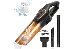 KEVIAN Aspirabriciole Senza Fili, Aspirapolvere Auto, Aspirapolvere Portatile e a Carica Rapida con 120W ad Alta Potenza, Bbuono per Casa, Auto, Ufficio