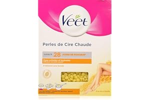 Veet - Perles de Cire Chaude à la Cire d'Abeille, pour Appareil Electrique Epilation - 230g
