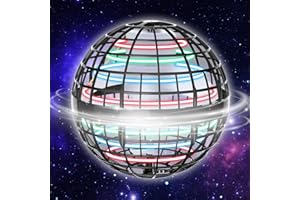 Amplelife Fliegender Ball Pro - 2023 Flying Hover Ball Toys FüR Kinder Jungen Mädchen, Mini Drone Schwebender Boomerang Orb Spielzeug, Halloween Weihnachten Geburtstag Coole Geschenkidee (grau)