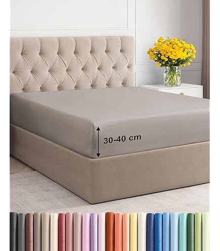 Sleepdown Lenzuolo Con Angoli In 100% Flanella Di Cotone Spazzolato Biancheria Da Letto Di Lusso Morbido E Accogliente 25 Cm Colore Crema King S 89590408