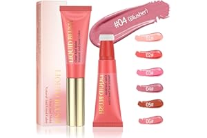 HOUSN Matte Blush Liquide Maquillage Léger,Bâton Surligneur Blush, Natural Effet fards à joues Liquid Fard à Joues Stick Imperméable de longu Pour Tous Types de Peaux Aspect Naturel (#04)