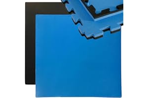 eyepower Tapis Puzzle de Sport 90x90cm en mousse EVA 25mm d'épaisseur extensible incl encadrement