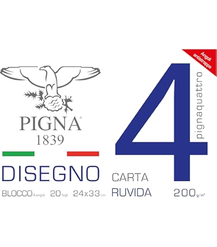 Fabriano 05000797 Drawing 4, Rough, 33 X 48 Cm, 200 G/m², 20 Sheets