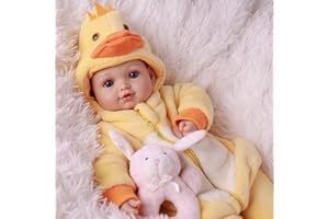 BABESIDE 17 Inch Lifelike Baby Doll, Sweet Smiling Soft Bodied Realistic Baby Doll Girl with Clothes & Accessories, Gift for Ages 3+ Girls, Pretend Play & Collectors