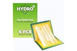H HYDRO SIP HYDRO Extra Strong Sticky Traps, 6-Pack – Durable Sticky Pads for Indoor & Outdoor Use, Perfect for Home, Kitchen, Garage, and Garden.