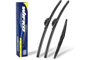 ‎WIFKO Wifko Windscreen Wipers Compatible with Hyundai Kona 2017-2023, Wiper Blades Front + Rear, Set Windscreen Wiper and Rear Windscreen Wiper, Car Windscreen Wiper Accessories