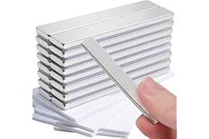 Aenienoe Magneti Neodimio Piccoli Magnete Calamite Extra 60x10x3 Forti per Frigo Lavagne Artigianato Mappe Decorazioni - Con Scatola per Stoccaggio Dargento 16Pcs