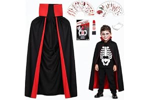 panemy Vampyrkostym barnset, Dracula, vändbar djävul, mantel kostym