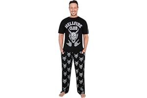 Stranger Things Mens Pyjamas Set, T-Shirt & Long Bottoms, Teens PJs Comfy Loungewear with Pockets, Soft Nightwear, Gifts for Him