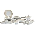 Symphony Decal 47 Pieces Dinner Set, Gold, Round