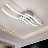 Sweier Living Room Ceiling Lamps, 28W 2800LM LED Ceiling Light, 6000K Cool White Modern Ceiling Lamp for Kitchen Bedroom Hall