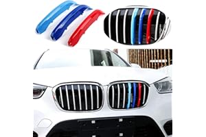 Goodream Garnitures de calandre compatibles avec BMW 2016-2019 X1 Accessoires pour grille rénale standard à 7 faisceaux